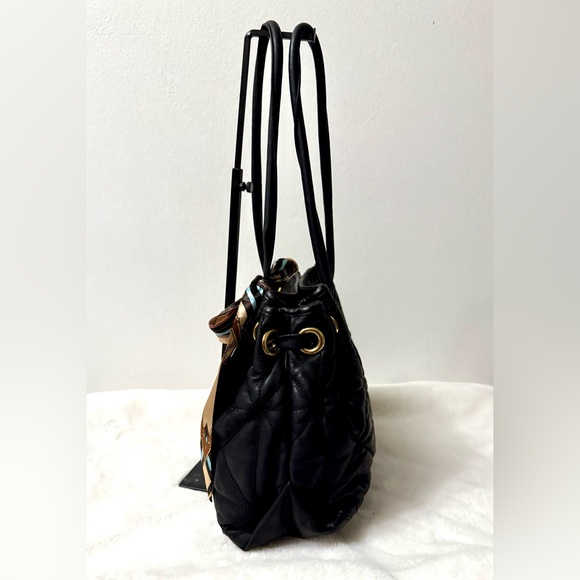 Furla Black Leather Quilted Shoulder Bag. EUC! - Picture 4 of 9